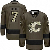 Glued Calgary Flames #7 TJ Brodie Green Salute to Service NHL Jersey,baseball caps,new era cap wholesale,wholesale hats